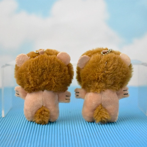 Cute Lion Plush Toy Keychain Soft Stuffed Animal Bag Pendant For Kids Friends Birthday Gift Short Plush Small Doll Mascot
