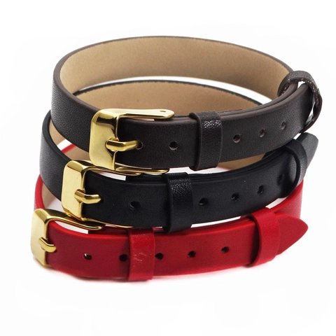 Minimalist Leather Bracelet With Stainless Steel Buckle Adjustable Wristband Fashion Jewelry For Men And Women