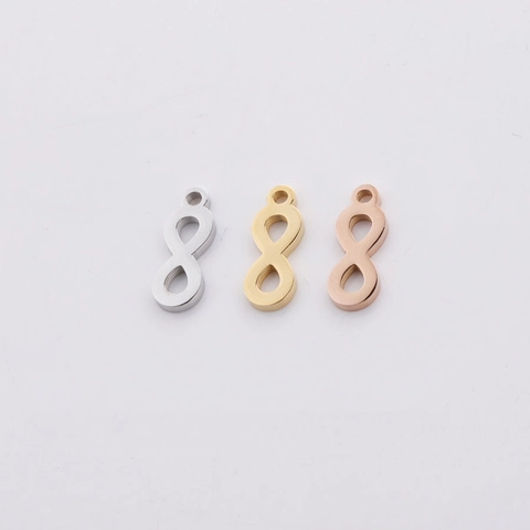 Colgante Símbolo Infinito Forma Ocho Conector De Acero Inoxidable Para Creación De Joyas DIY Accesorio Minimalista Pulido