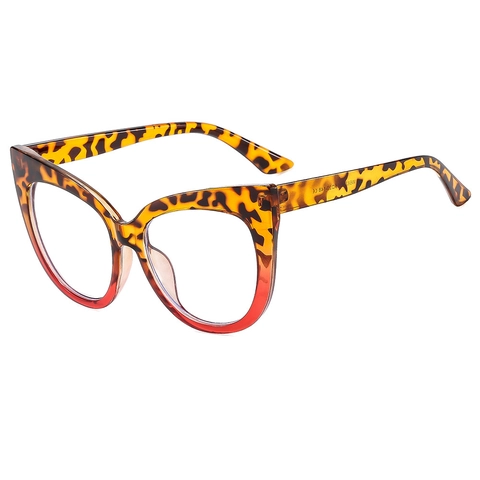 Women Fashion Cat Eye Eyeglasses Frames Anti Blue Light Blocking PC Clear Lens Glitter Vintage Retro Lightweight Eyewear