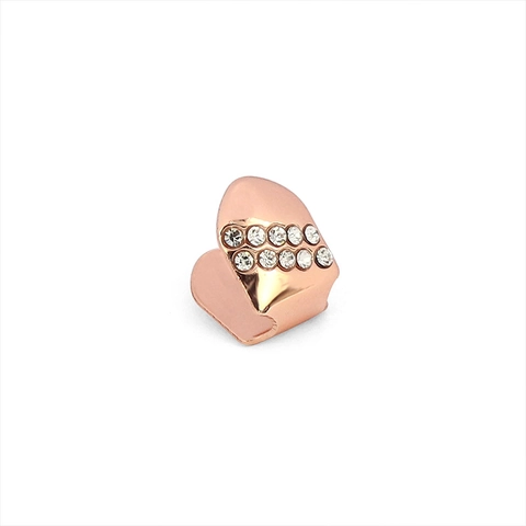 Single Zahn Grillz Iced Out Doppelreihige Strass Hip Hop Punk Zähne Grills Kupfer Körperschmuck Für Männer Frauen