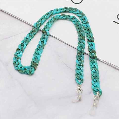 Brillenband Acryl Brillenkette Anti Rutsch Sonnenbrille Maske Halsband Bunte Marmor Nackenband Damen Herren