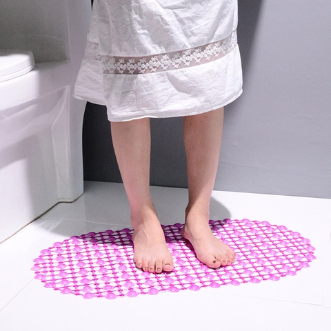 Antislip Badmat PVC Plastic Ovaal Douchemat Met Zuignappen En Afvoergaten Zacht Duurzaam Voor Badkuip Vloer