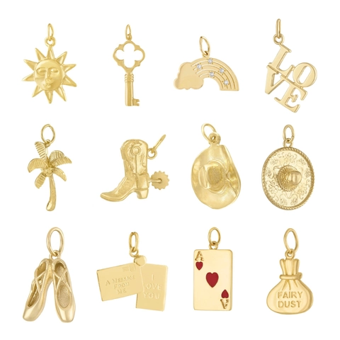 Vintage Stainless Steel Pendant Necklace 18K Gold Plated Cowboy Boot Sun Heart Rainbow DIY Jewelry For Women Niche Style