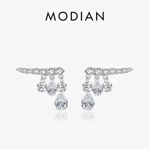 Pendientes Colgantes De Plata De Ley 925 Con Circonita Cúbica En Forma De Gota De Agua Borla Elegante Joyería Para Mujeres