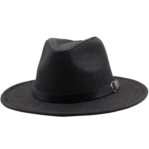 Cappello Fedora In Paglia Tesa Larga Carta Protezione Solare All Aperto Spiaggia Stile Jazz Con Cintura Ecopelle