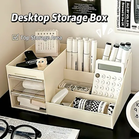 Organizzatore Trucco Desktop Archiviazione Cosmetica Con Cassetti Trasparenti Supporto Cancelleria Plastica Per Tavolo Trucco