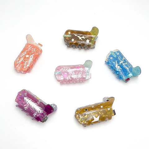 Cowboy Boot Hair Claw Clip Acrylic Acetate Western Style Star Pattern Nonslip Large Shark Hairpin Accessory For Women