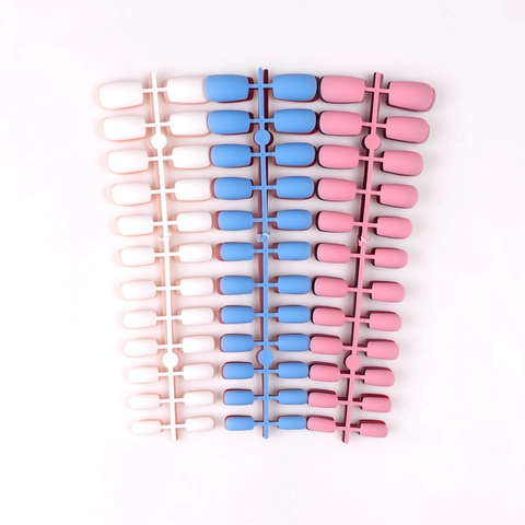 Matte Künstliche Nägel Quadratisch Lang Einfarbig Full Cover Acryl Nägel Minimalistisch Für Frauen