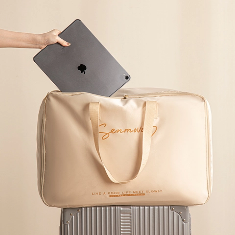Große Kapazität Bettdecke Aufbewahrungstasche Verdickte Satin Wasserdicht Staubdicht Packen Organizer Für Kleidung Umzug