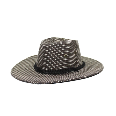 Western Cowboy Straw Hat Wide Brim Breathable Paper Sun Protection Outdoor Travel Beach Hat With Rope Band Decor