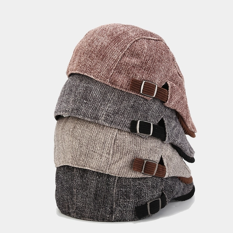 Vintage Schiebermütze Für Herren Cord Patchwork Flat Cap Britischer Stil Retro Malermütze Verstellbare Jagdmütze