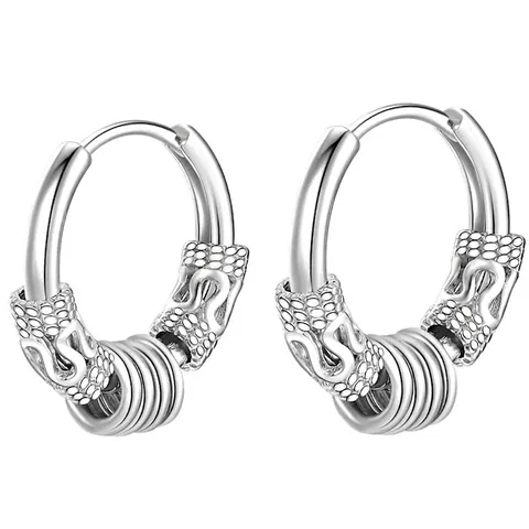 Dragon Pattern Hoop Earrings Stainless Steel Zinc Alloy Retro Punk Hip Hop Unisex Huggie Jewelry Vintage Style