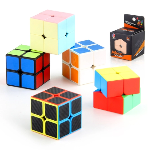 Zauberwürfel 2x2 Speed Cube Glatte Rotation Kohlefaser Macaron Pädagogisches Denkspielzeug Für Kinder Anfänger Verstellbar