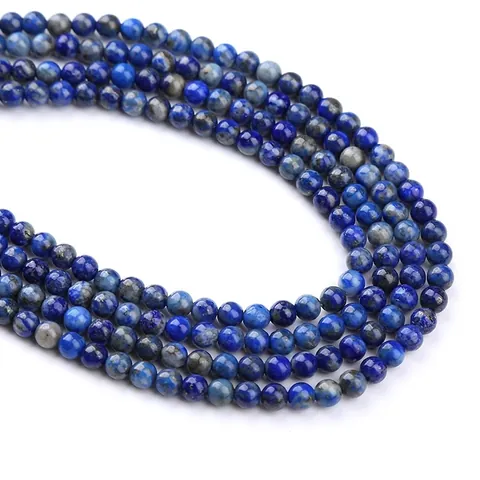 Natürliche Lapislazuli Runde Lose Perlen Blaue Stein Für DIY Schmuckherstellung Halsketten Armbänder Zubehör