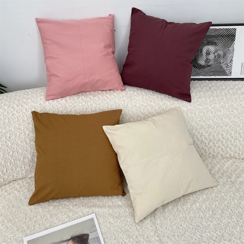 Einfarbiger Kissenbezug Polyester Minimalistischer Quadratischer Kissenhülle Für Sofa Wohnzimmer Büro Wohndekor