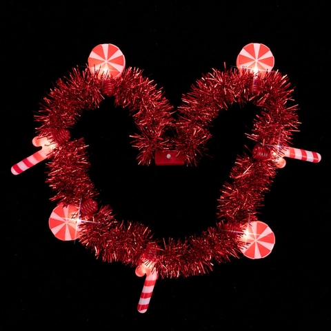 Weihnachten Leuchtend Zuckerstange Halskette Led Beleuchtet Lametta Girlande Halskette Feiertag Party Requisiten Festival Schmuck Geschenk