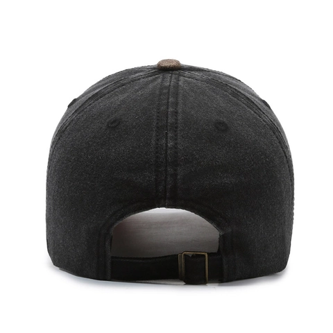 Casquette De Baseball En Coton Lavé Vintage Rétro Distressed Color Block Chapeau De Soleil Avec Boucle Métallique Réglable