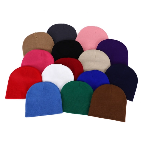 Solid Color Knitted Beanie Hat For Women And Men Winter Warm Windproof Outdoor Casual Acrylic Soft Stretchy Cuff Knit Skull Cap