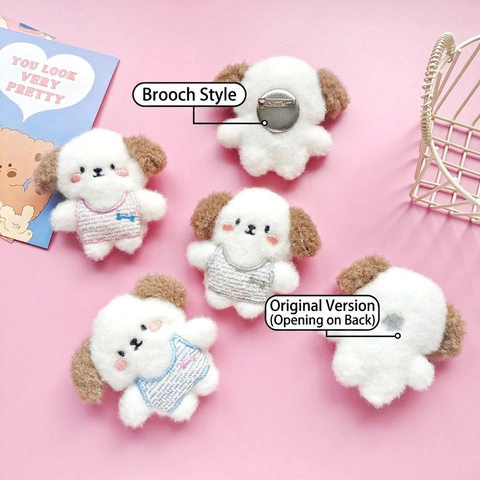 Süße Cartoon Welpen Hund Plüsch Brosche Handgemachte Weiche DIY Kleidung Tasche Dekoration Zubehör Süßer Tierstil