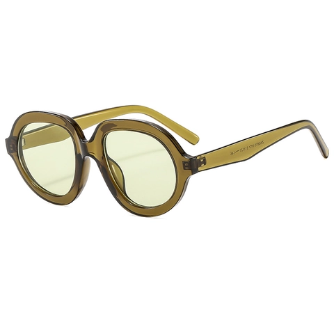 Lunettes De Soleil Rondes Surdimensionnées Rétro Monture Épaisse Protection UV Lunettes Modernes Pour Femmes Hommes