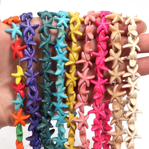 Starfish Beads Synthetic Turquoise Loose Stone Multi-Color DIY Jewelry Making Crafts For Necklaces Bracelets Ocean Style