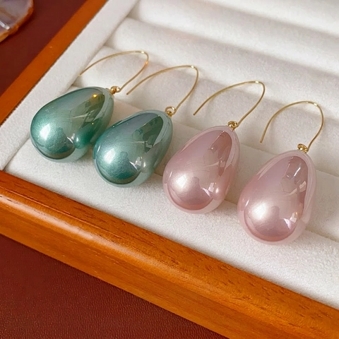 Orecchini Pendenti Con Künstliche Perle Vintage Francesi Con Perno In Argento Rame Placcato Oro Gioielli Per Donna