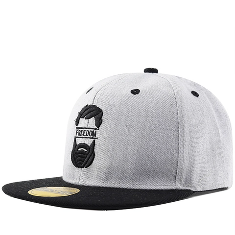 Baseball Kappe Baumwolle Stickerei Bart Mann Freedom Hip Hop Stil Verstellbar Outdoor Sonnenschutz Hut Herren Damen