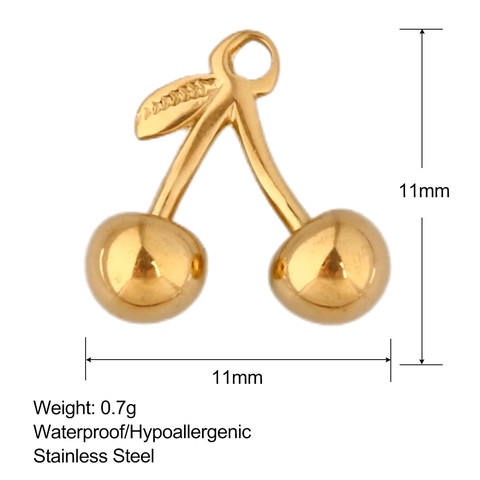 Edelstahl DIY Schmuck Anhänger Gänseblümchen Kirsche Schleife Rosenrelief Blume Frucht Charms Für Halskette Schmuckherstellung Damen