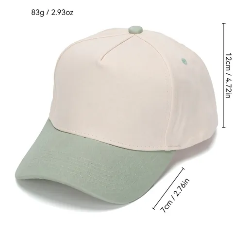 Berretto Da Baseball 100% Cotone Regolabile Contrasto Di Colore Parasole Minimalista Casual Cappello Sportivo Uomo Donna