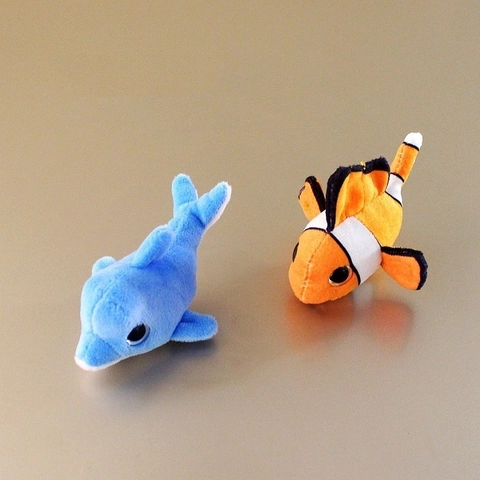Aimants de Réfrigérateur en Peluche Animaux Marins Dessin Animé Dauphin Poisson Clown Poulpe Tortue Marine Jouet Magnétique Décor
