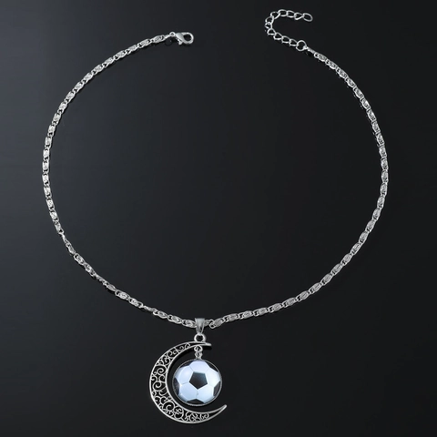 Collana Con Ciondolo A Mezzaluna E Pallone Da Calcio In Lega Di Zinco Stile Hip Hop Gioielli Sportivi Da Uomo