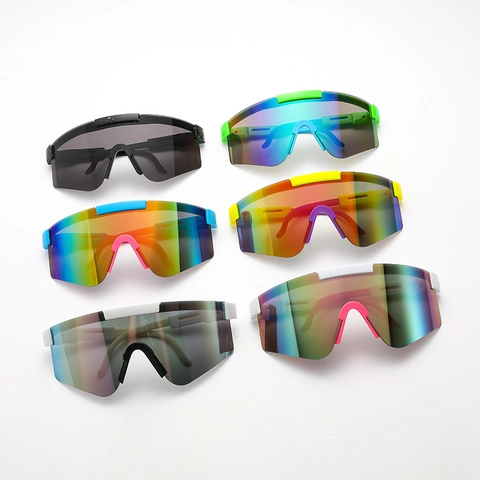 Sport Zonnebril PC Lens UV400 Winddicht Wielerbril Geïntegreerd Groot Frame Buiten Vissen Rijden Unisex Mode