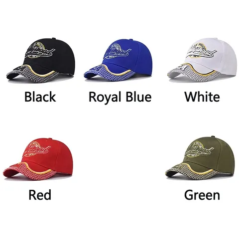 Hollywood 3D Embroidery Baseball Cap Cotton Acrylic Adjustable Breathable Sunshade American Streetwear Vintage Hat Unisex