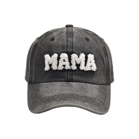Vintage Washed Polyester Baseball Cap Papa Mama Mini Letter Embroidered Sunshade Outdoor Adjustable Family Matching Hat