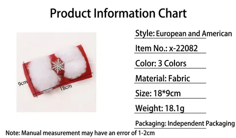 Bandeau De Noël Pour Bébé Gros Nœud En Fausse Fourrure Avec Flocon De Neige Argenté Bandeau Élastique Pour Enfant