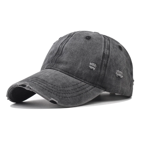 Vintage Distressed Washed Cotton Baseball Cap For Men Women Adjustable Plain Retro Outdoor Sport Sun Hat