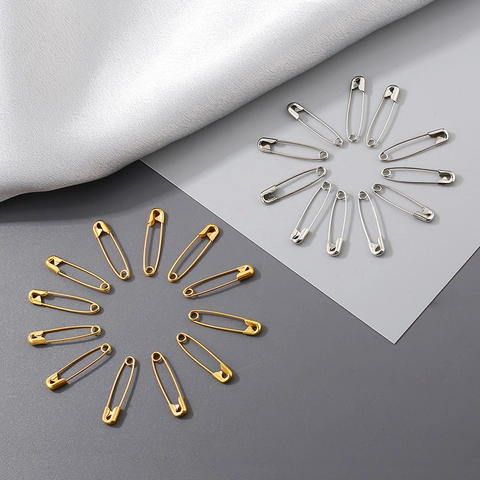 Imperdibles De Metal Alambre De Acero Grande Chapado En Oro Cierre De Ropa Joyería DIY Artesanía Broche