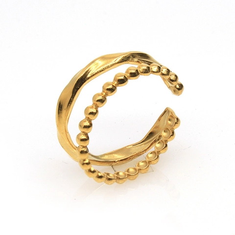 Retro Stainless Steel Open Adjustable Ring Titanium Steel Fashion Jewelry For Women Men