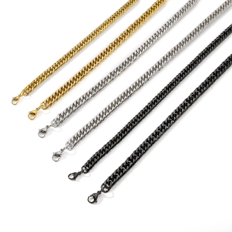 Collana Catena A Maglia Cubana Acciaio Inossidabile 304 Stile Punk Hip Hop Gioielli Spessi Per Uomo E Donna