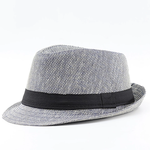 Cappello Fedora Classico Paglia Di Carta Intrecciato Protezione Solare Estate Spiaggia Viaggio Retro Jazz Per Uomini