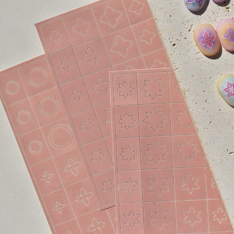 Hollow Nail Art Airbrush Stencil Stickers Bohemian Mandala Pattern Templates DIY Manicure Decoration Tool