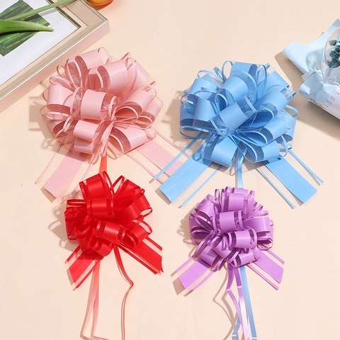 Große Weihnachtsgeschenkschleife 3D Stereoskopische Ziehblume Macaron Farben Für Hochzeitsgeburtstagsfeier Geschenkbox Dekoration