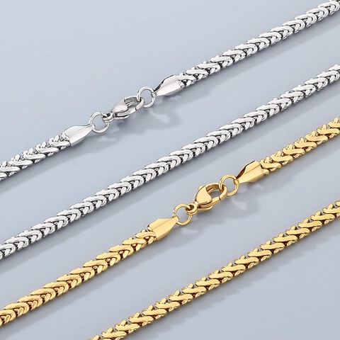 Collana Minimalista Con Catena A Chiglia In Acciaio Inossidabile Placcato Oro Gioielli Con Maglie A Osso Di Drago