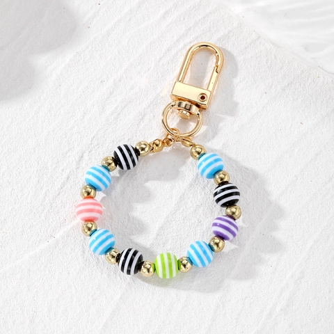 Evil Eye Beaded Keychain Resin And Alloy Ethnic Nazar Bag Pendant Charm Vintage Jewelry For Women