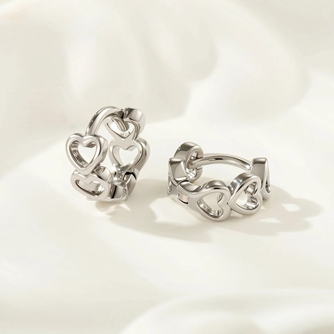 Mini Holle Hart Ring Oorbellen Koper Zirkonia Kleine Kraakbeen Piercing Sieraden Delicaat Voor Vrouwen