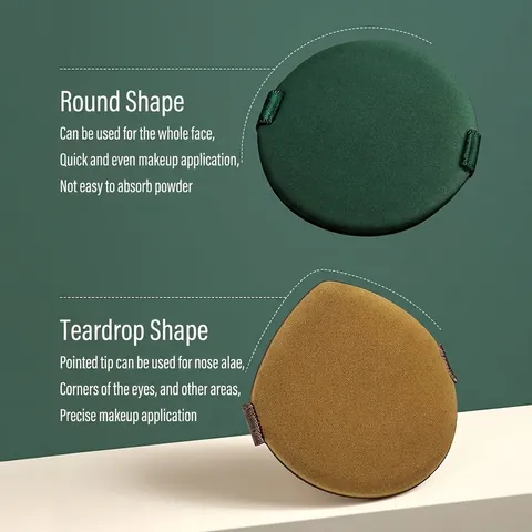 Make-Up Poederdonsjes Hydrofiel Polyurethaan Droog Nat Dubbel Gebruik Zachte Elasticiteit Luchtkussen Sponzen Ronde Druppelvorm Beauty Tool