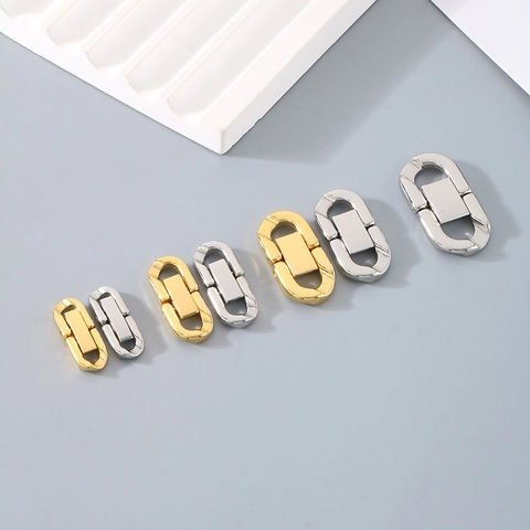 U-Förmiger Schmuckverschluss Aus Edelstahl Steckverbinder Für DIY Halsketten Armbänder Polierte Kubanische Kettenglieder
