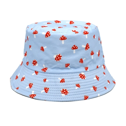 Cappello Alla Pescatora Poliestere Stampato Fungo Rana Motivo Cielo Stellato Protezione Solare Pieghevole Per Uomini Donne