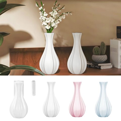 DIY Geometric Faceted Vase Silicone Mold Resin Casting Kit Modern Narrow Neck Vase Desktop Decor Flower Arrangement Mold
